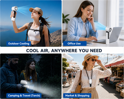 Multifunction Portable Handheld Turbo Ice-Cooling Fan