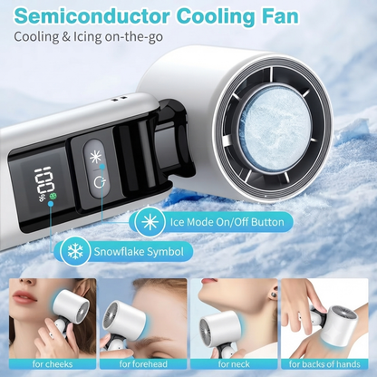 Multifunction Portable Handheld Turbo Ice-Cooling Fan
