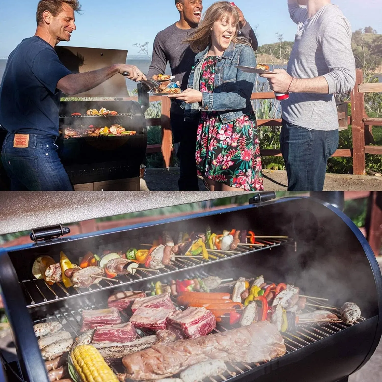 Z Grills Wood Pellet Ultimate 8-in-1 Smoker Grills 1000E - Image 2